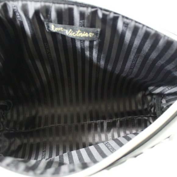 Victoria's Secret Runway Pearl Sequin Patch Angel Wings Makeup Case Pouch - Picture 4 of 6